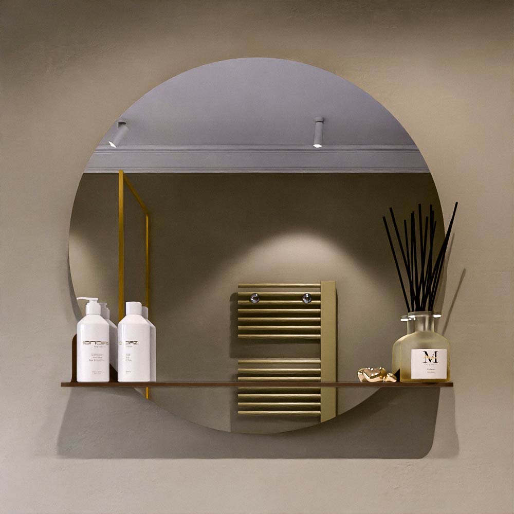 Mondiaz Spot spiegel rond Ø80cm met planchet smag