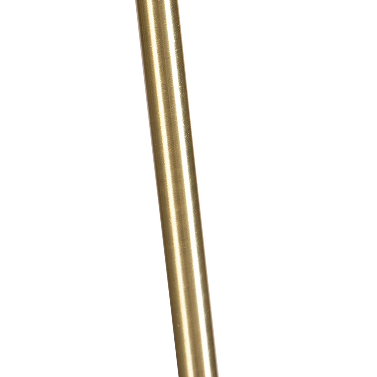 Vloerlamp verstelbaar goud met kap lichtbruin 50 cm - Parte