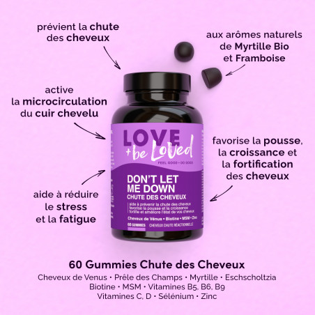 Love and be Loved Gummies Cheveux chute réactionnelle 3 mois
