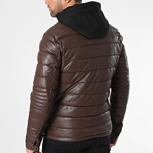 Veste Biker Marron