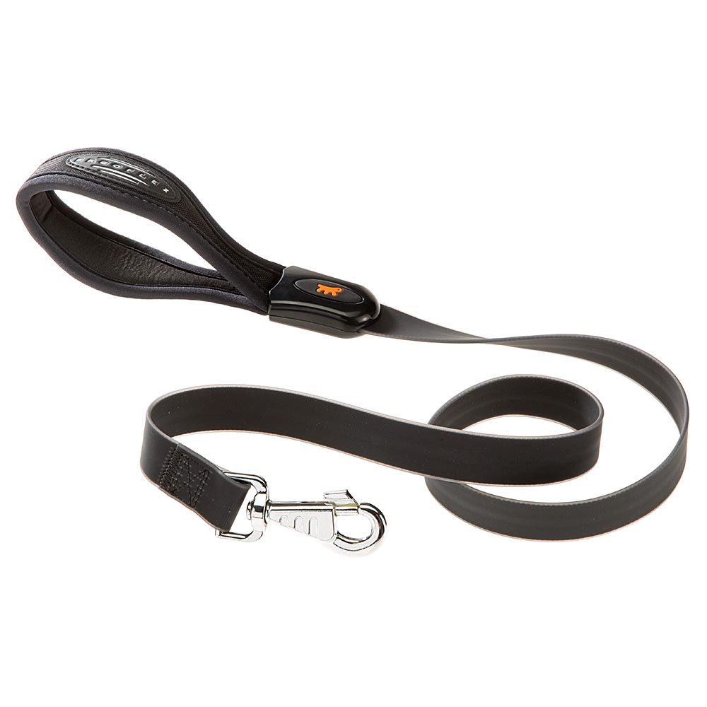 Laisse pour chiens evolution g16/110 hypoallergénique, lavable, poignée rembourrée, noir