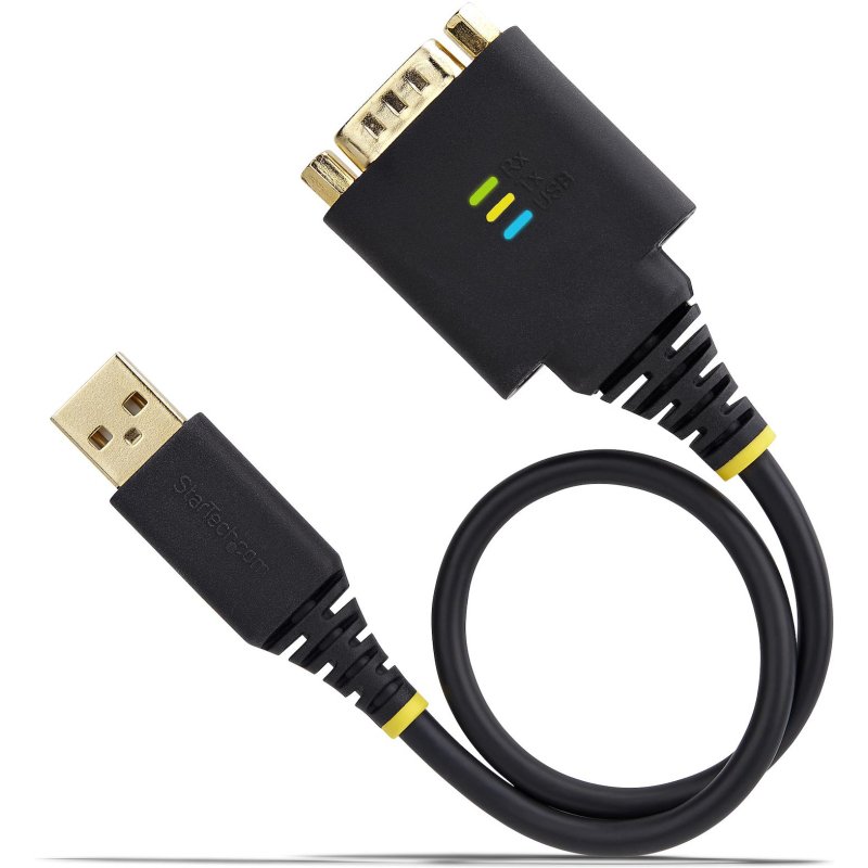 StarTech.com Câble USB vers Série de 30cm, Rétention COM, FTDI, Câble Adaptateur USB-A vers DB9 RS232, Vis/Écrous DB9 Interchangeables, Protection ESD, Windows/macOS/Linux