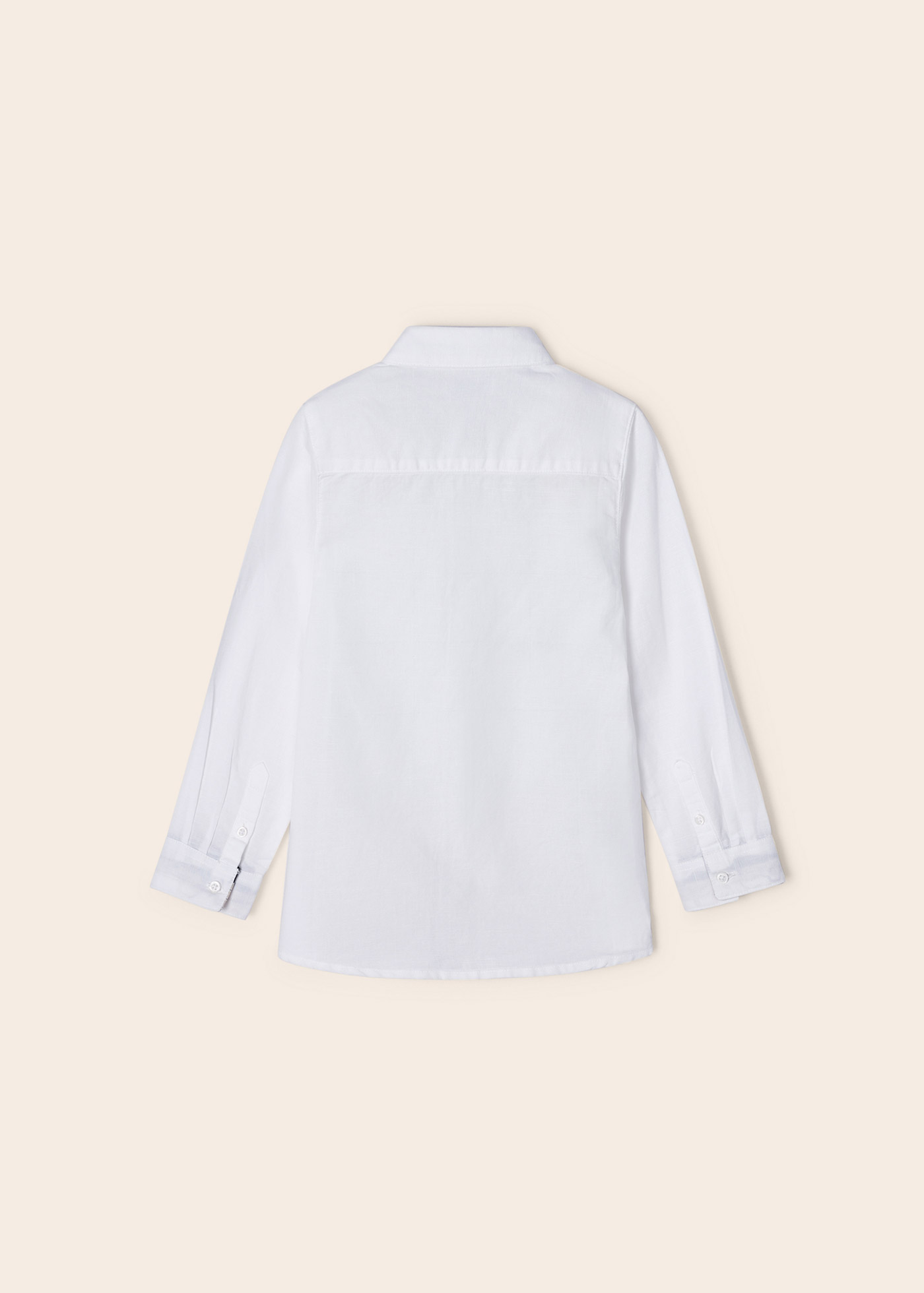 Camisa de linho de manga comprida para meninos