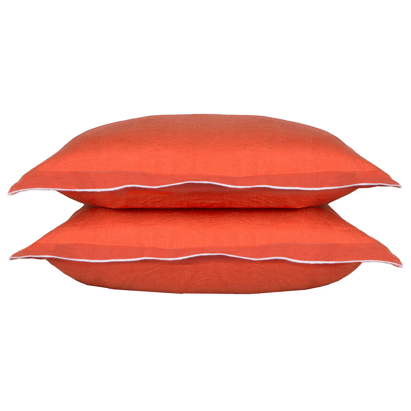Febronie Home Taie d'oreiller 100% Lin Hortense terracotta