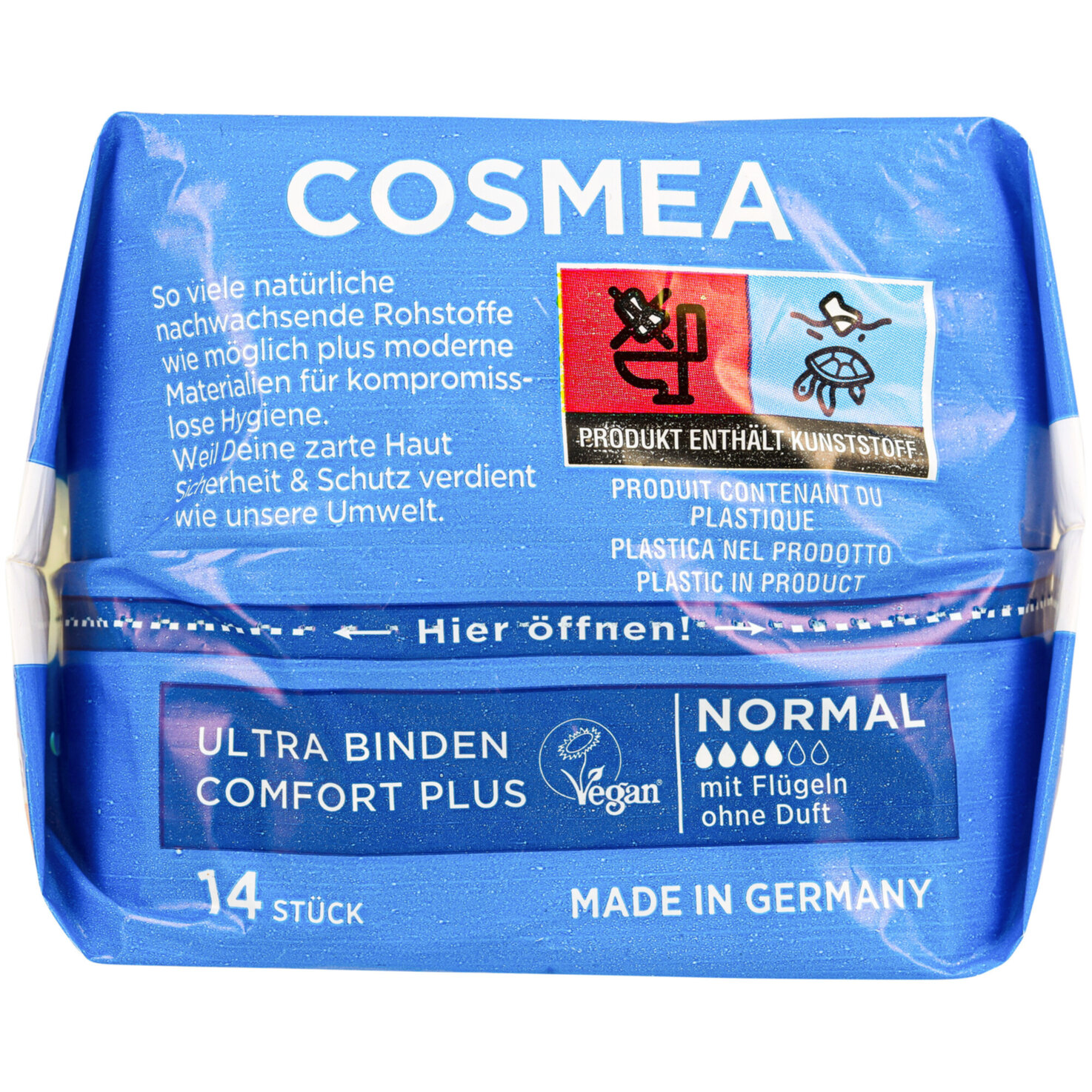 COSMEA Ultra Binden Normal mit Flügel 14 Stück