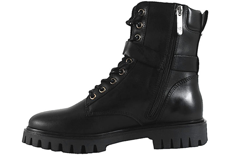 TOMMY HILFIGER BUCKLE LACE UP BOOT STØVLE