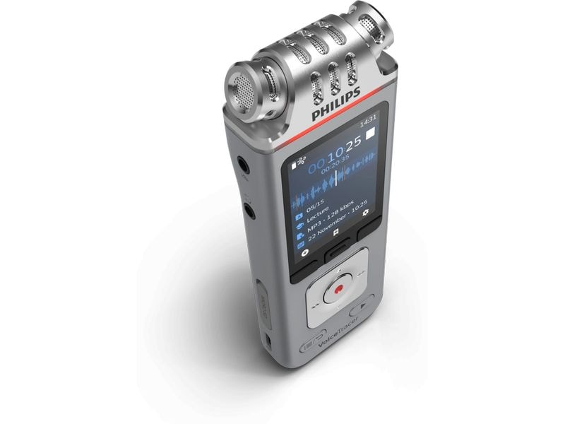Philips Diktiergerät DVT4115 Mobiles Diktiergerät mit drei Mikrofonen
