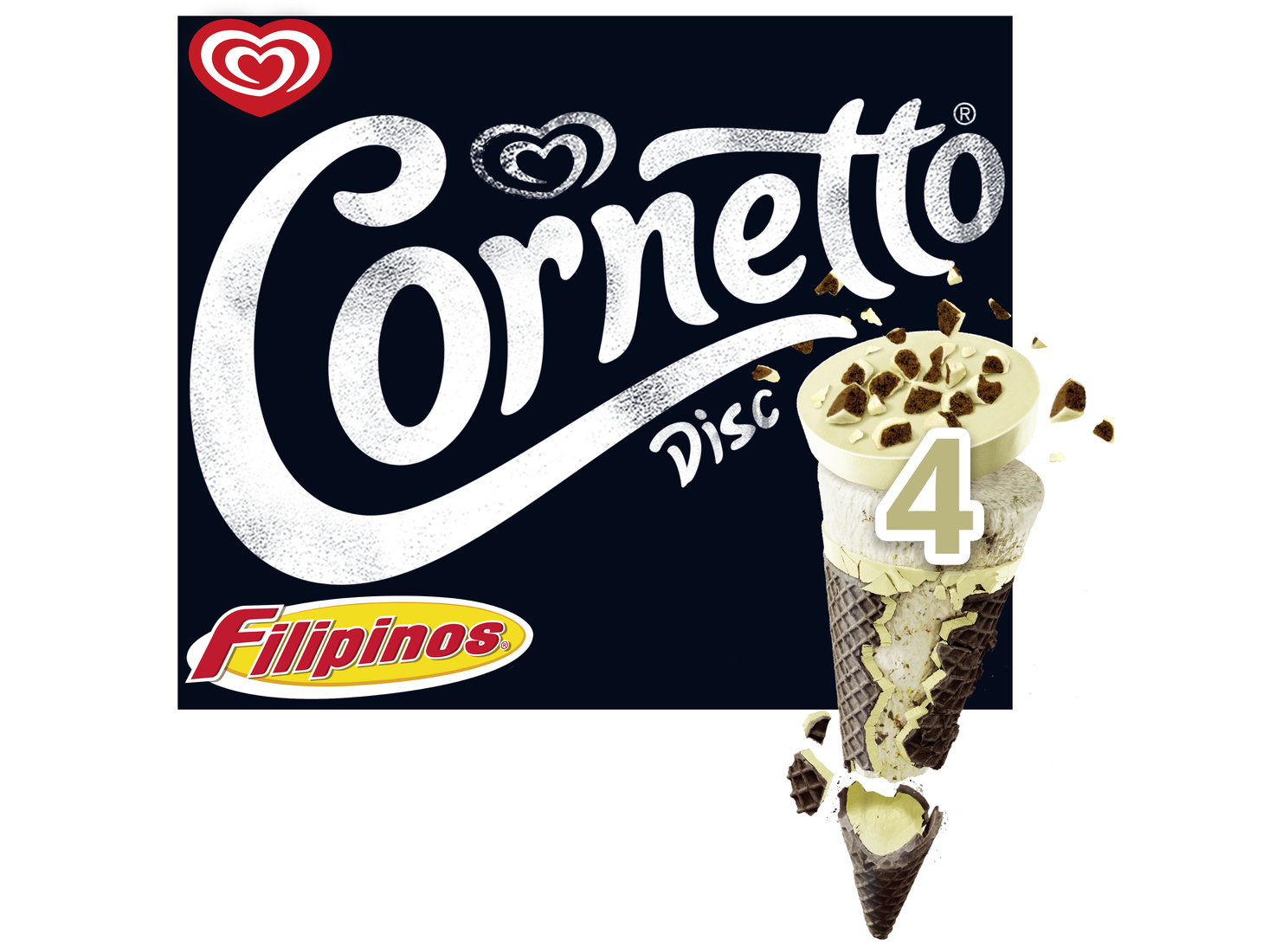 GELADO MULTIPACK CORNETTO FILIPINOS 4X90ML