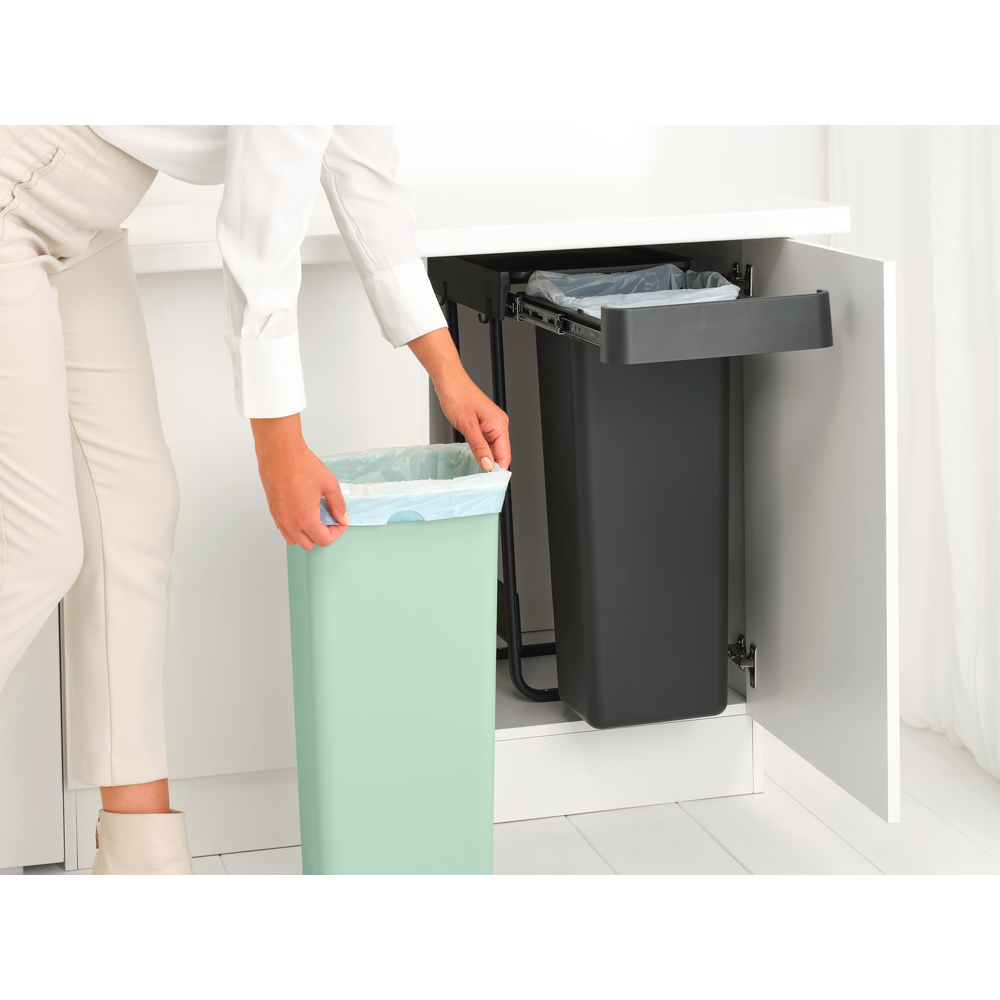 Brabantia Sort & Go Inbouw Prullenbak - 2 x 30 l