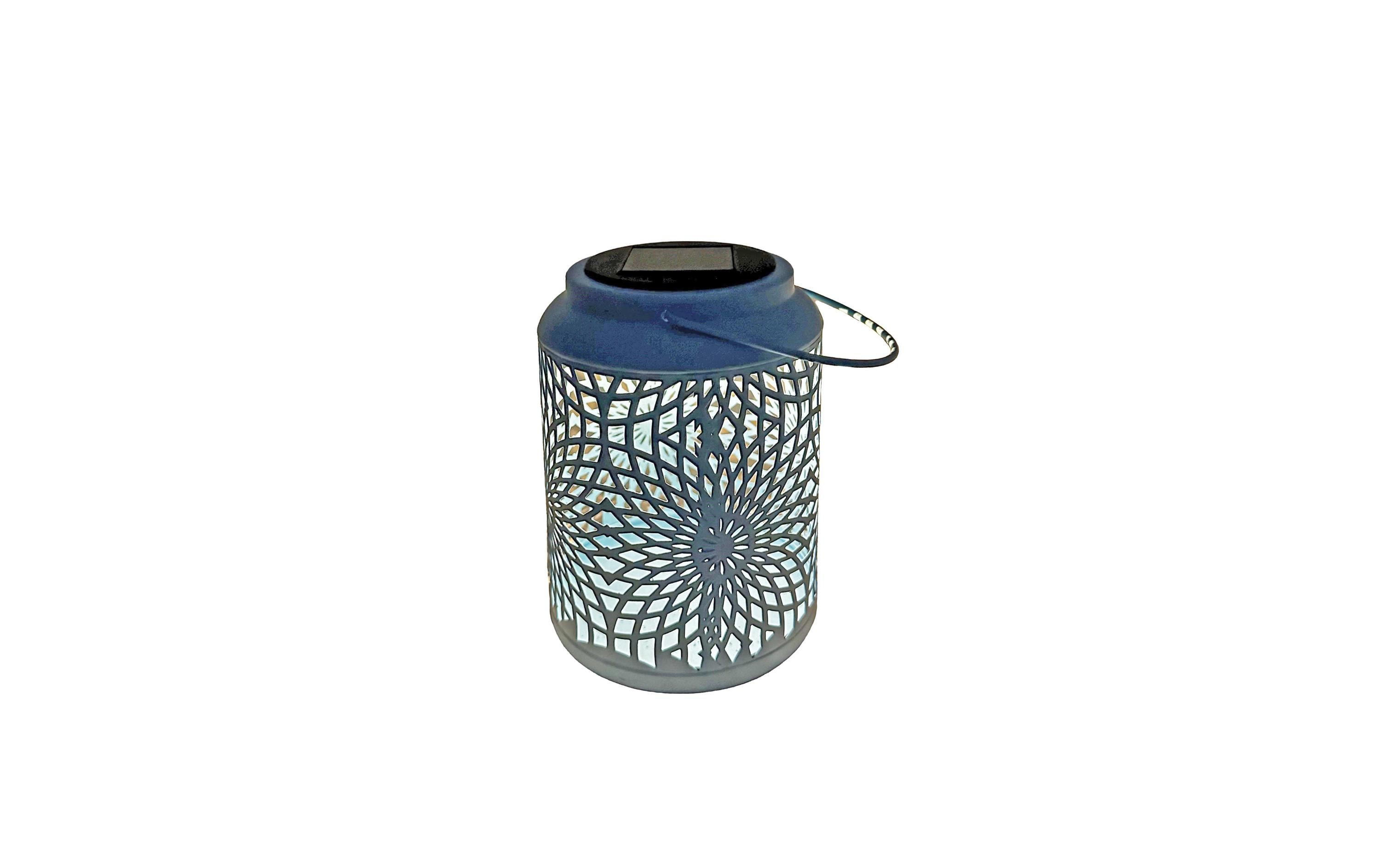 Laterne Muster BlauLED Solar Laterne