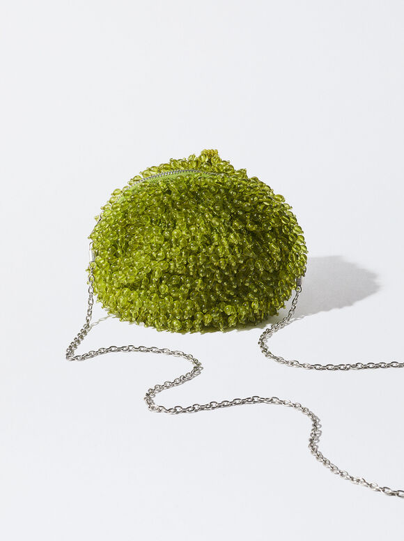 Bolso De Fiesta Con Abalorios - Verde