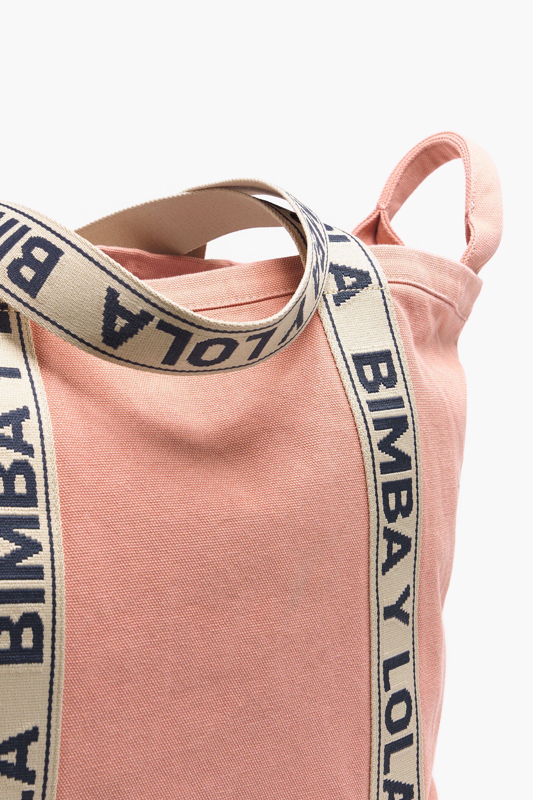 Sacola de compras tamanho XL em lona rosa