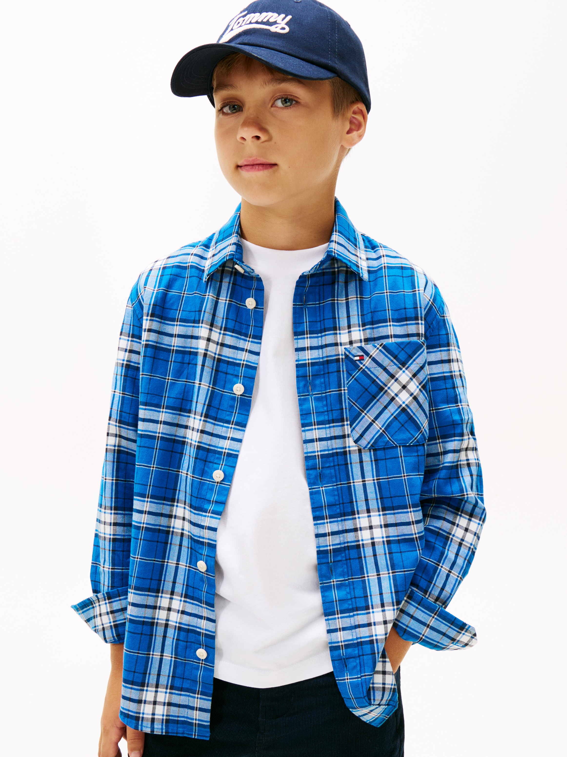 Tommy Hilfiger Langarmhemd »TOMMY GRAPHIC CHECK SHIRT«, Kinder bis 16 Jahre, Druck