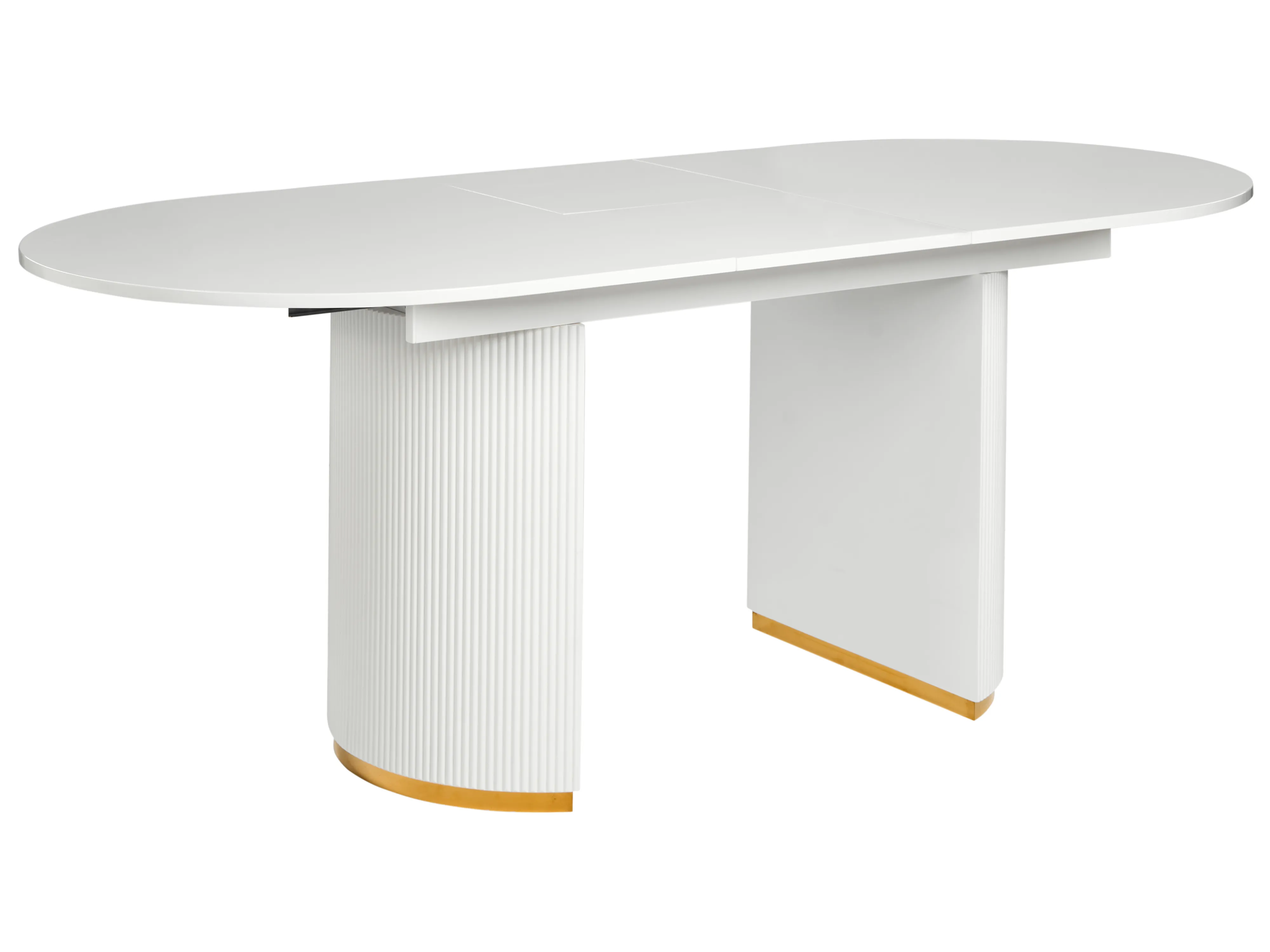 Eettafel uitschuifbaar DULVERTON Wit 90 cm 160/200 cm