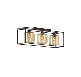 FISCHER & HONSEL Retrofit Deckenlampe CAYDO 3-flg schwarz /goldfarbig