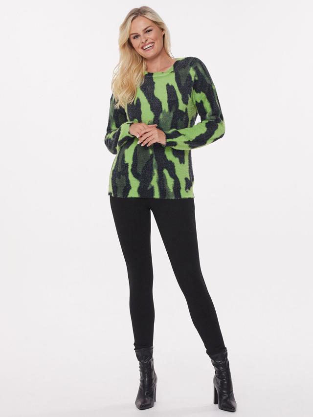 Pullover Flauschgarn Druck