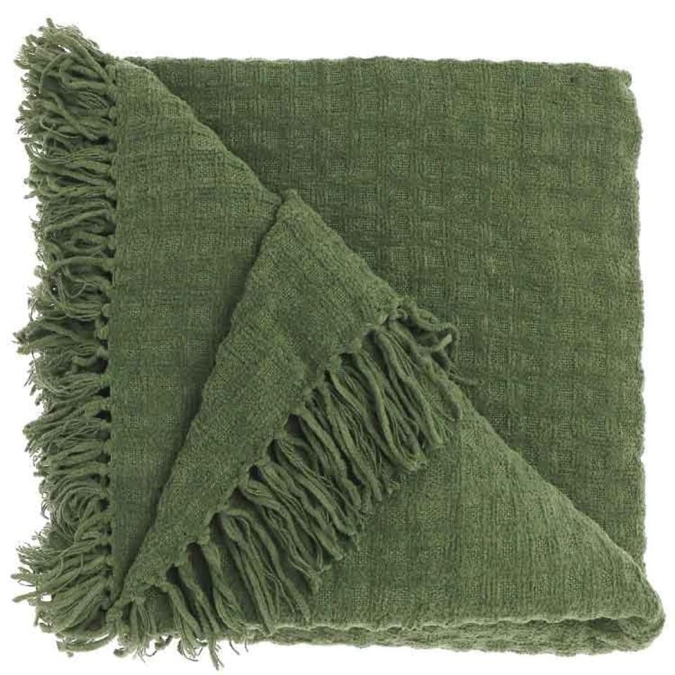 Unique Living - Plaid Verlin Winter Green -130x180cm