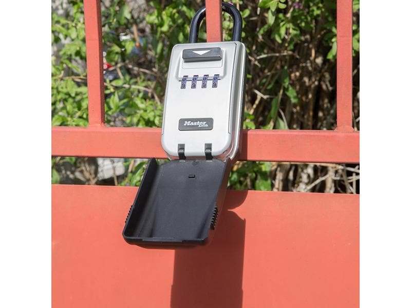Masterlock Schlüsselsafe Select Access Grau Schlüsselkasten mit beleuchteten Zahlenrädern; - Bügel