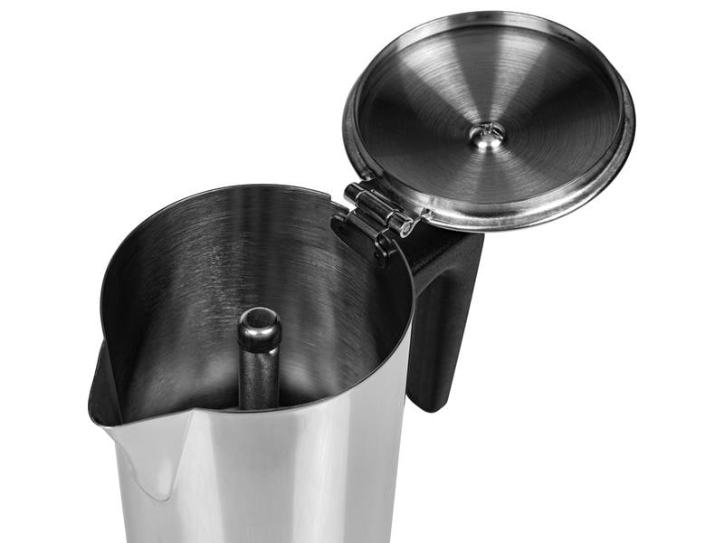FURBER Espressokocher Chicchi 4 Tassen, Silber Espressokanne für traditionelle Kaffeezubereitung