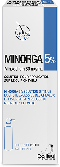 MINORGA Lös 5 % Fl 60 ml<br>60 ml, Flasche, Lösung zur Anwendung auf der Haut