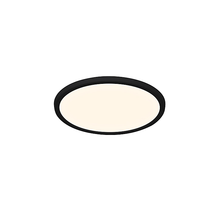 Plafonnier LED intégrée blanc neutre Thornaby GoodHome 1700lm 14.5W IP44 ⌀30cm plastique noir