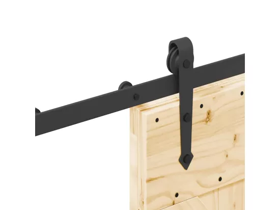 Porte coulissante et kit de quincaillerie 70x210 cm pin massif