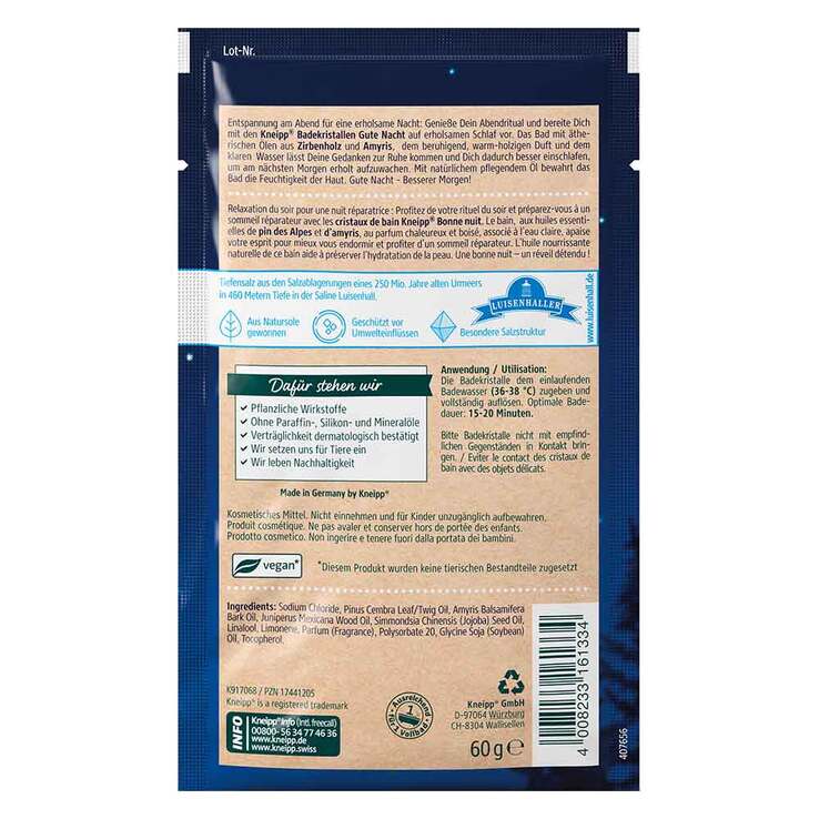 Kneipp Badekristalle Gute Nacht, 60 g