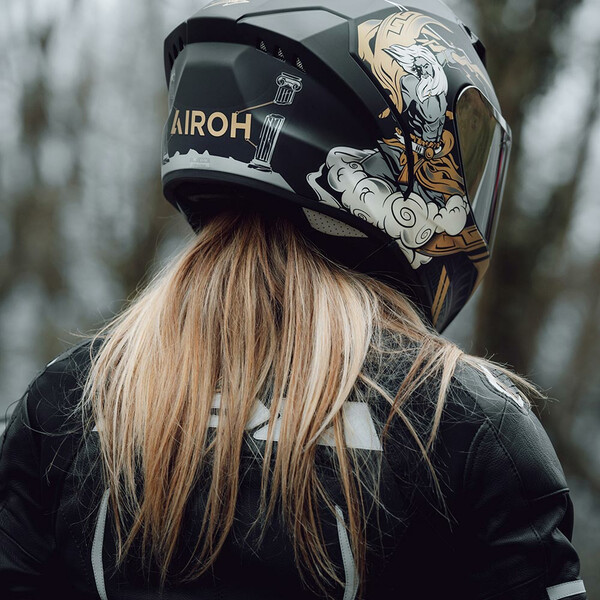 Airoh - Casque Connor Zeus Noir Mat / Or / Gris