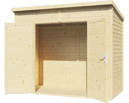 Bertilo Timmo 2 tuinhuis met vloer, 251 x 137 cm, natuurlijke afwerking