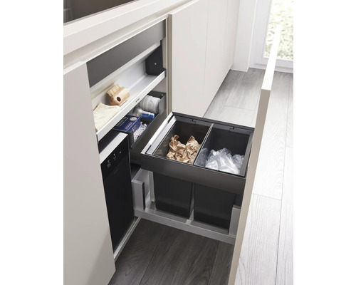 BLANCO Inbouw afvalbak SELECT II 40/2 Combi Aantal vakken 2 13 liter zwart 527854