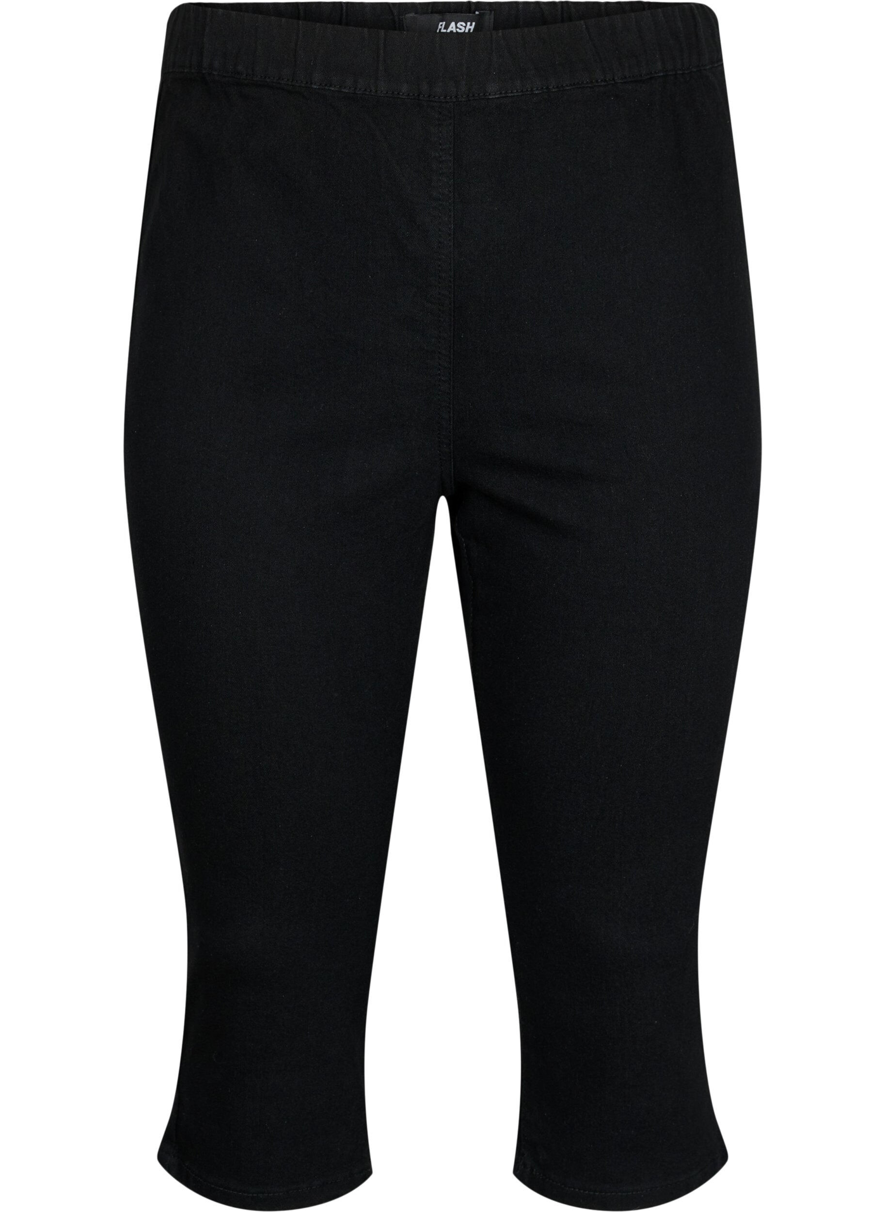 FLASH - Højtaljede denim knickers med slim fit