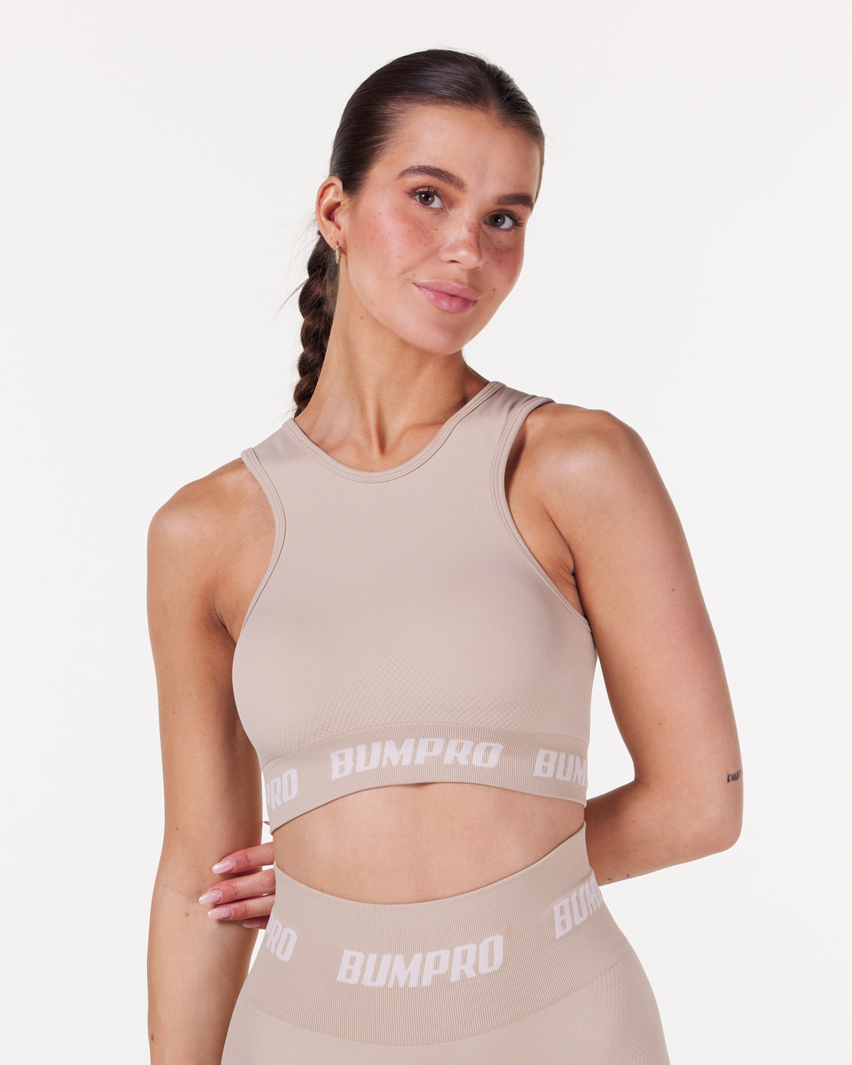 Bumpro Beam 22 Crop Tank Beige Pepper