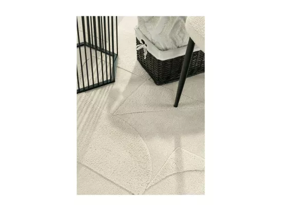 Tapis lavable abstrait crème - ROME 72 Crème 120*160