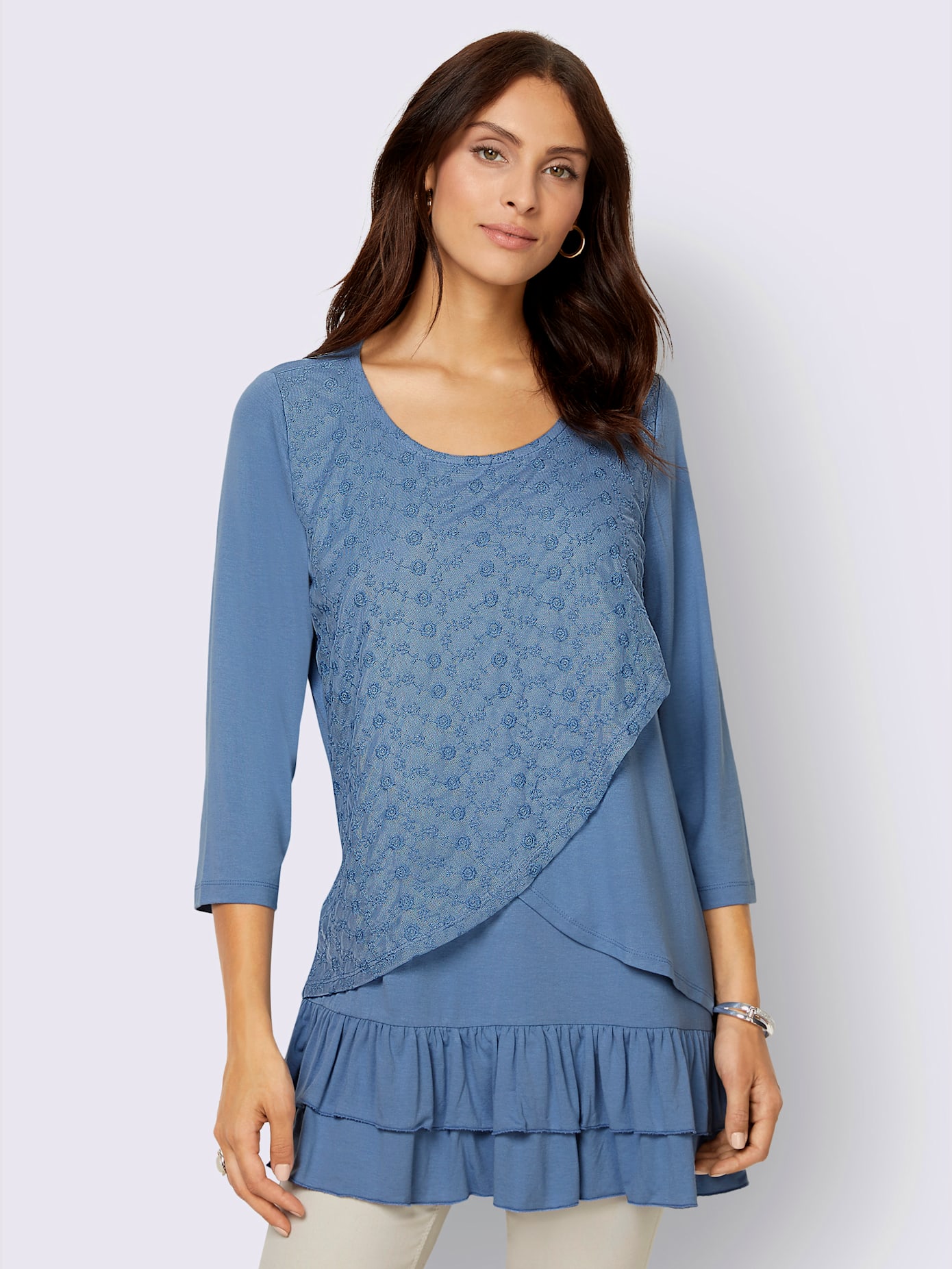 T-shirt à manches 3/4 viscose