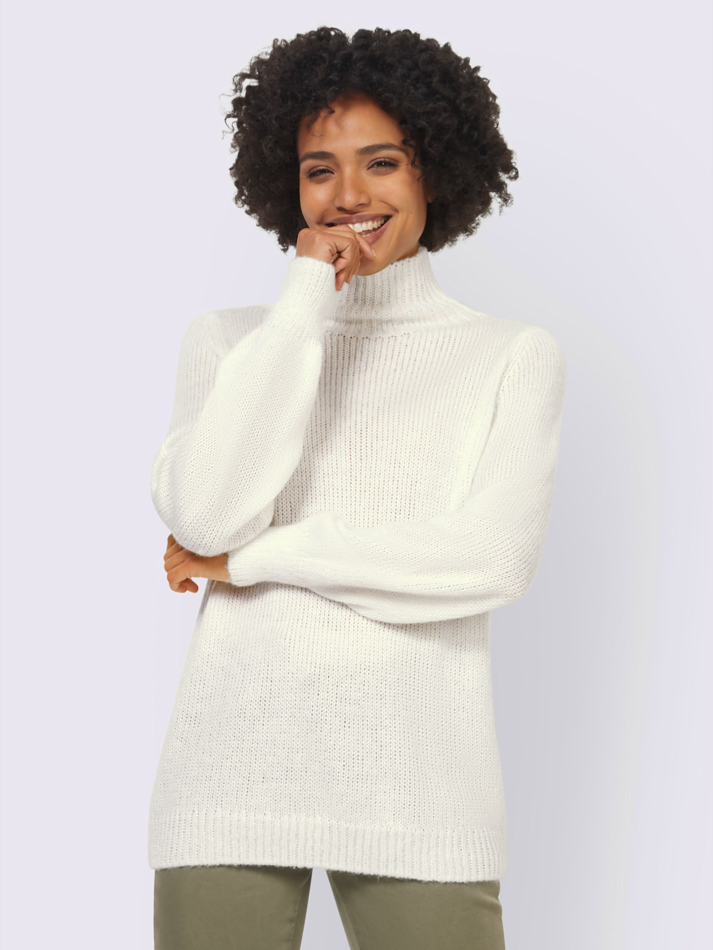 Pull col roulé chaud