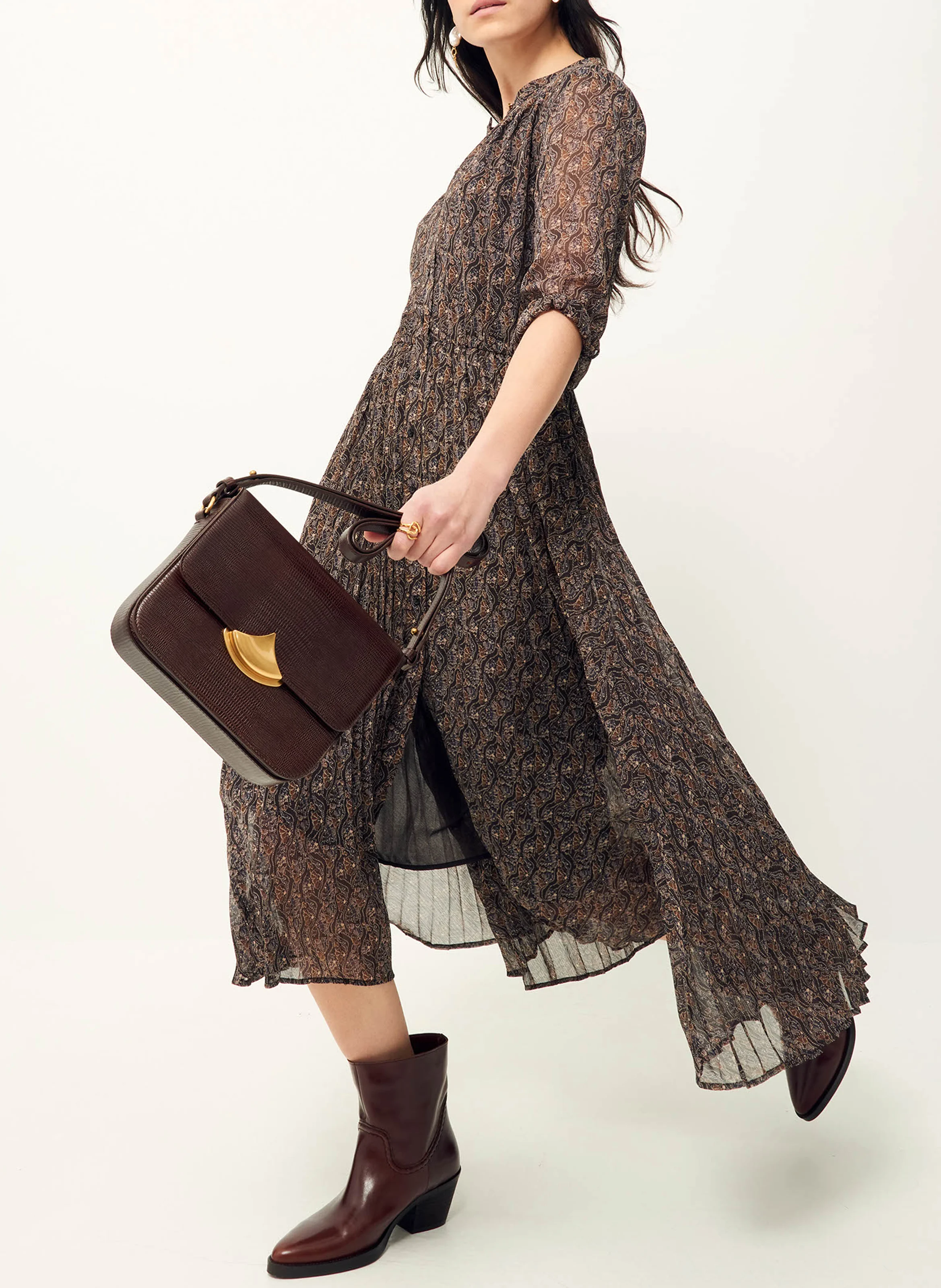 DIVILUZ E - Sac bandoulière en cuir | Marron