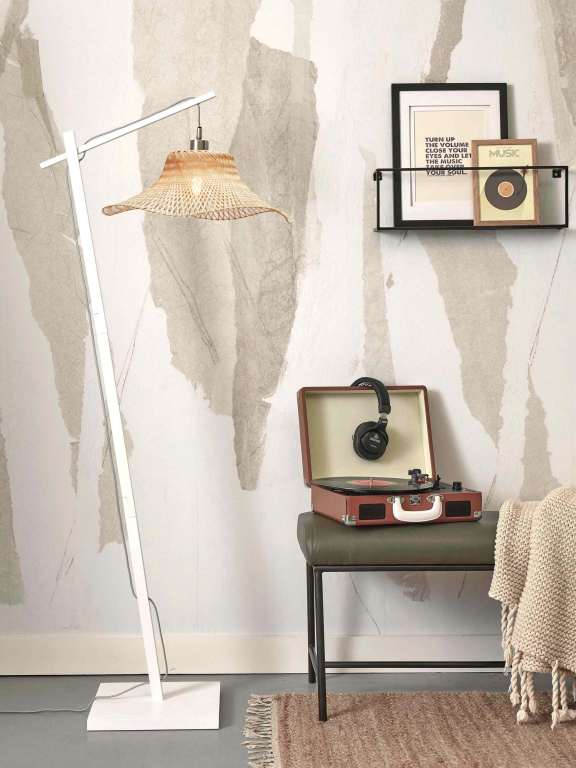 Good&Mojo Ibiza vloerlamp small wit/naturel
