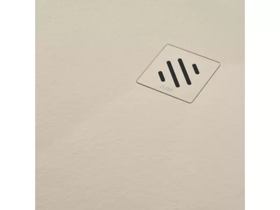 Receveur de Douche Extraplat MINIMO - 100x120x2,6cm - Texture Ardoise Beige - Résine Minérale - RÉSIGRÈS
