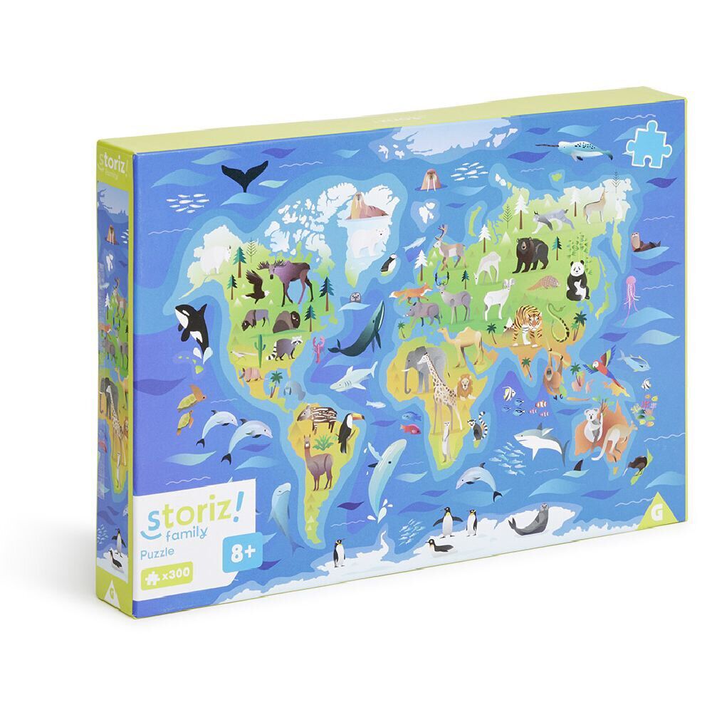 Puzzle enfant 300 pièces animaux du monde