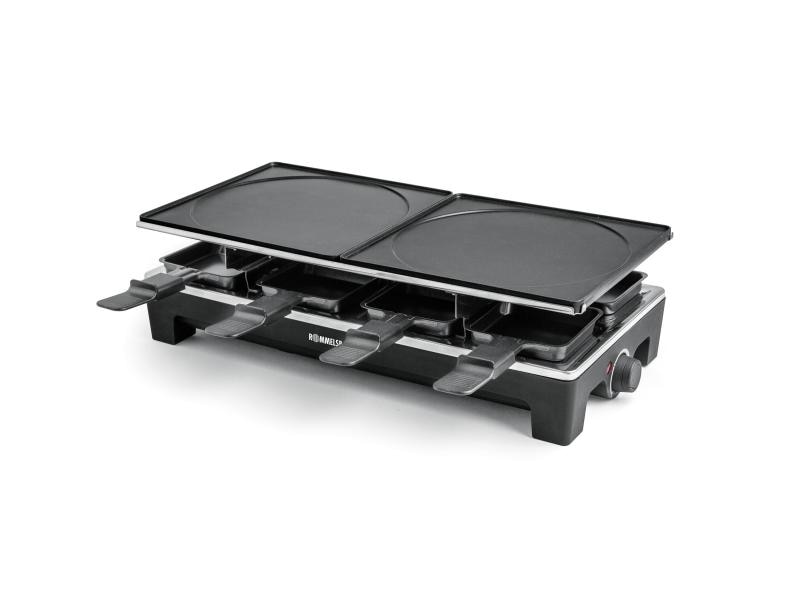 Rommelsbacher Racletteofen RCS 1350 8 Personen Raclette Grill mit zwei Wendegrillplatten