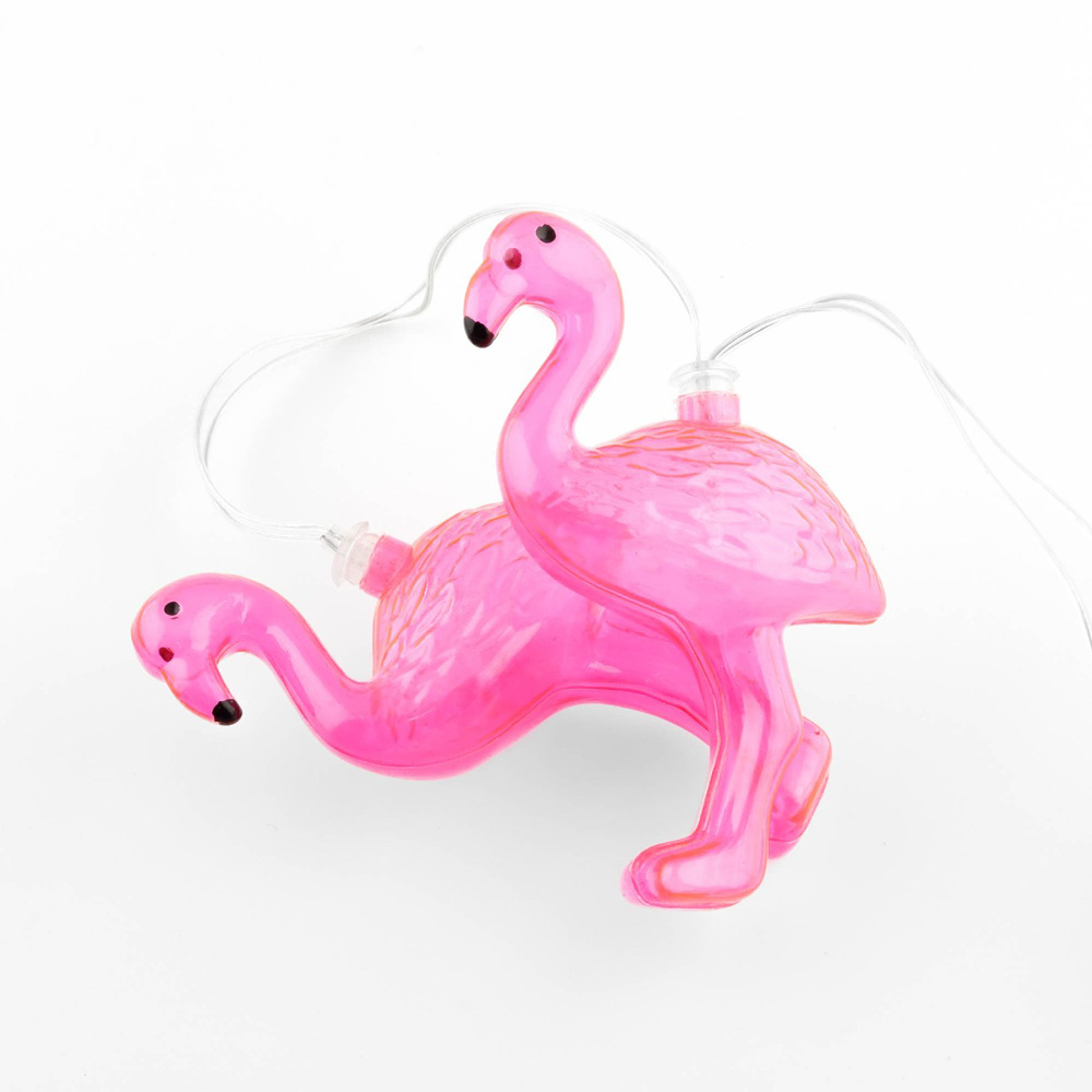 Gardenwize 10 flamingo LED lampjes zonne-energie lichtsnoer