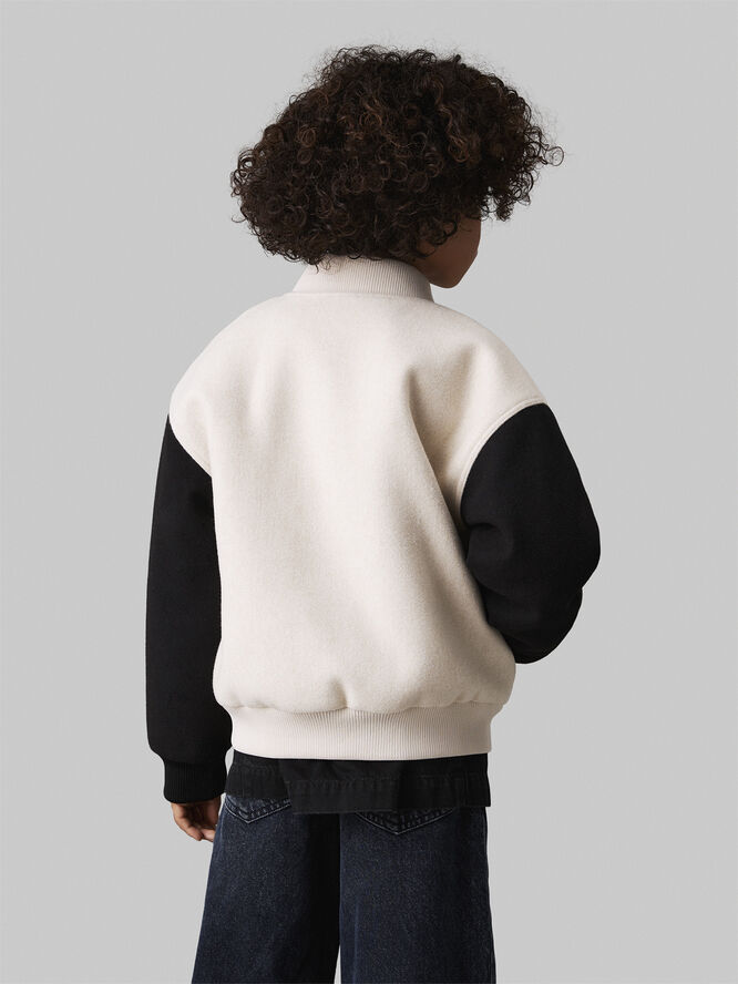 Calvin Klein HEATHER VARSITY JACKET Oatmeal heather