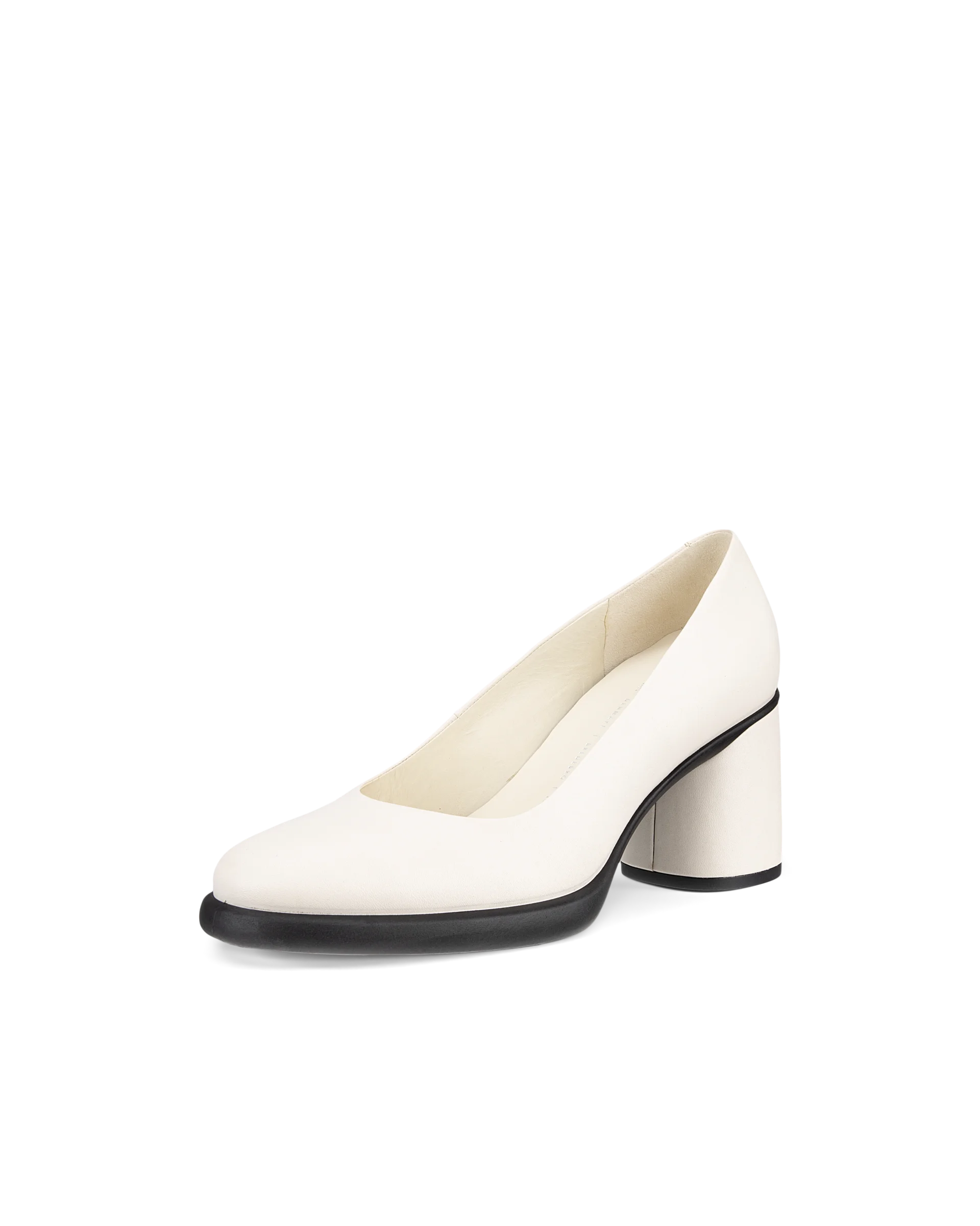 ECCO SCULPTED LX 55 Damen Lederpumps mit Blockabsatz Weiß