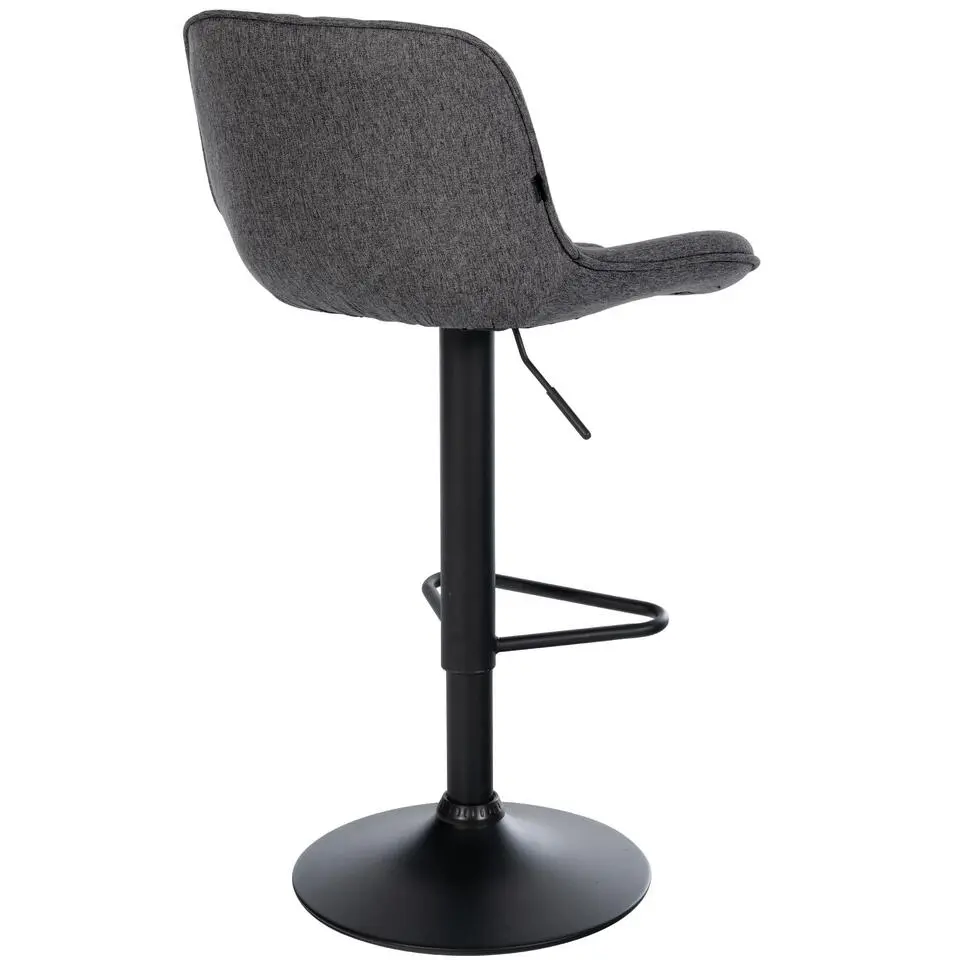 CLP Set van 2 Barkruk Kasson zwart Frame - Stof - zwart