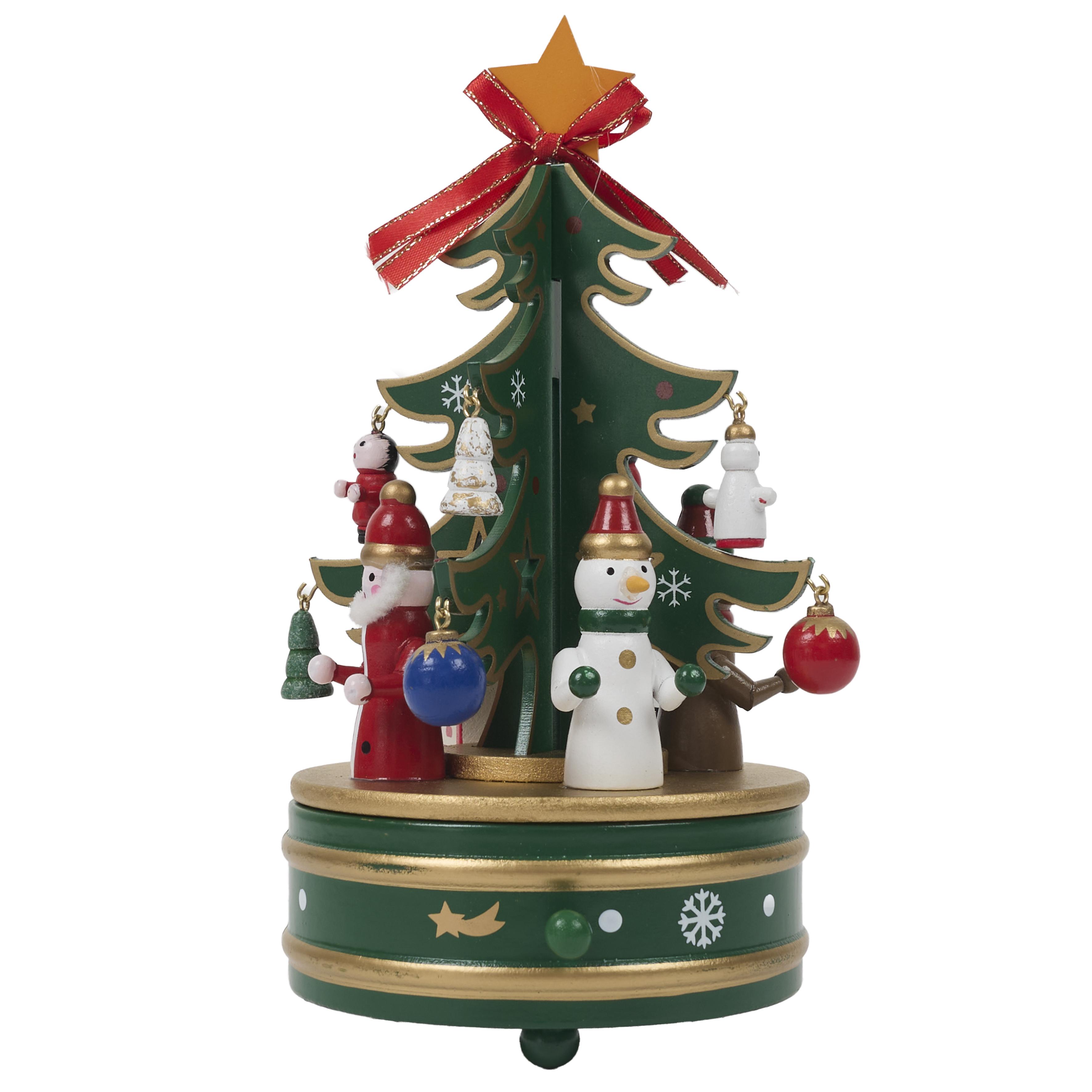 BOITE MUSIQUE SAPIN NOEL H.21CM