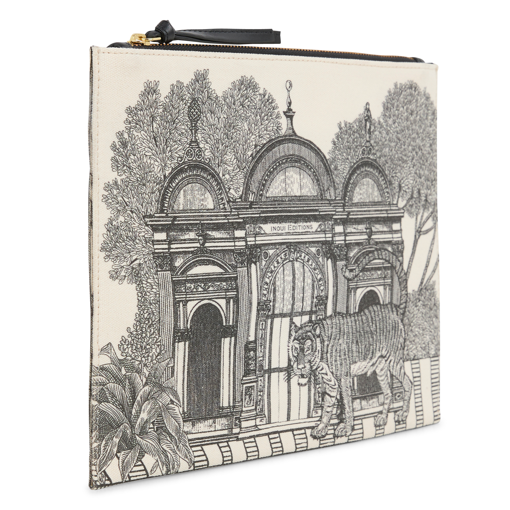 MIRAGE - Pochette imprimée en coton | Noir