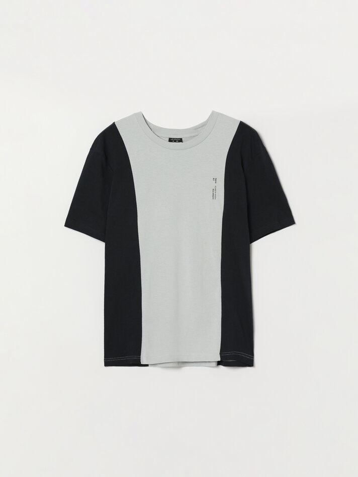 Camiseta listrada vertical - Azul-marinho