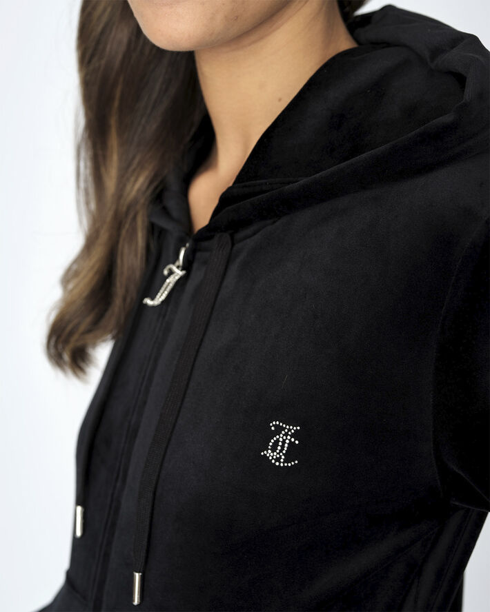 Juicy Couture Robertson Diamante Hoodie Black