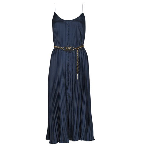 MICHAEL Michael Kors - PLEATED SLIP MIDI DRESS Marino