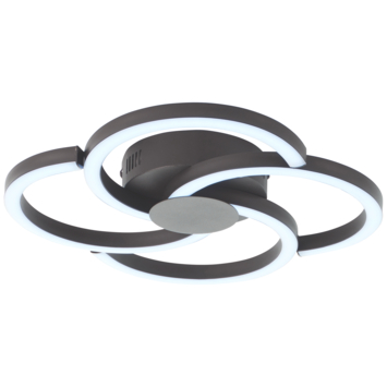 Brilliant plafondlamp Fico 22W 2300lumen zwart